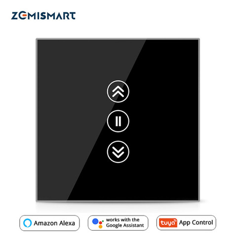Interrupteur de rideau intelligent avec fonction de limite store électrique WiFi Tuya Smart Life APP contrôle rouleau ombre commutateurs 110V 220V noir ► Photo 1/6