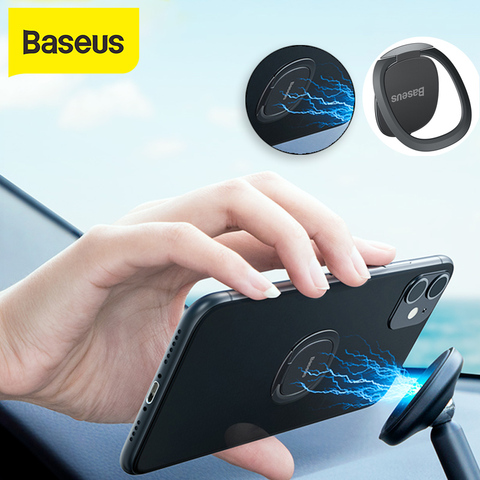 Baseus – support de téléphone de voiture mince et Invisible, anneau de doigt en métal pour téléphone portable ► Photo 1/6