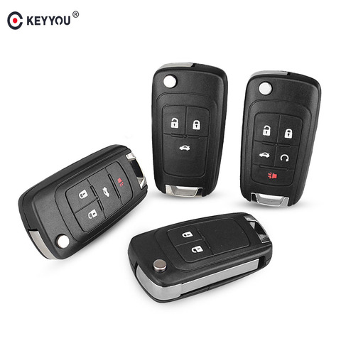 KEYYOU-coque pour clé télécommande, à 2/3/4/5 boutons, flip, pour OPEL VAUXHALL Astra J, Corsa, E, Insignia, Zafira, C ► Photo 1/5