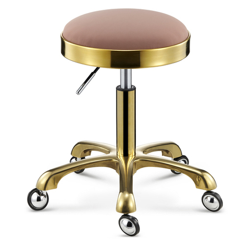 Tabouret de levage brossé en acier inoxydable tabouret anti-déflagrant chaise de barbier banc Salon de coiffure tabouret rotatif chaise principale ► Photo 1/6