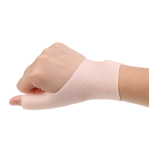 Gants d'arthrite en Gel de Silicone imperméable, 1 paire, tendinite de poignet, attelle de pouce, couleur de la peau ► Photo 1/6
