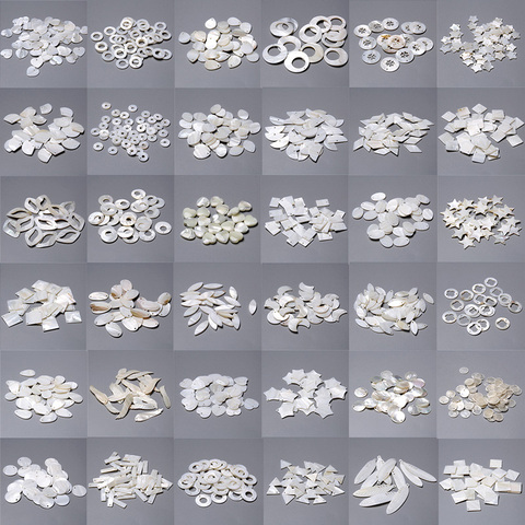 Breloque en coquille blanche naturelle, forme irrégulière, pendentif pour mère de perles lisses, pour la fabrication de bijoux et de colliers pour femmes, 12-20mm ► Photo 1/6