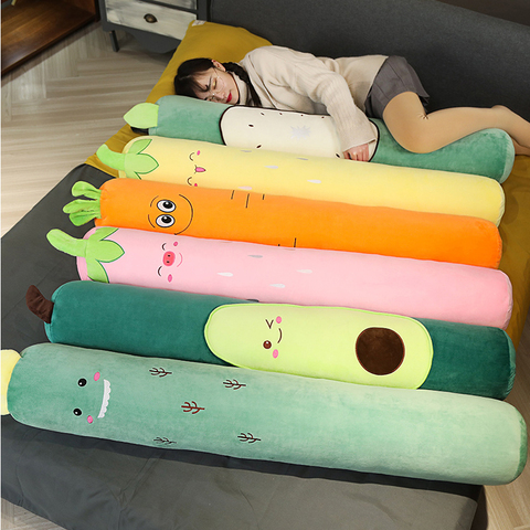 Oreiller Long dessin animé Fruit, avocat carotte fraise, coussin de couchage pour enfants femmes enceintes, oreiller de jambe amovible, décor lavable ► Photo 1/6