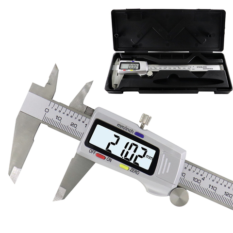 Pied à coulisse numérique électronique en acier inoxydable, outil de mesure micromètre métallique, 6 pouces, 150mm ► Photo 1/6