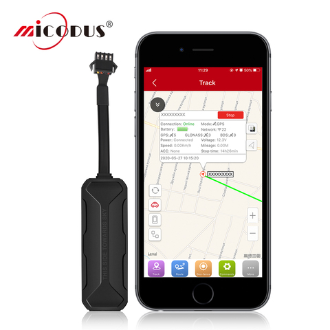 MiCODUS-Mini Tracker GPS pour voiture de moto, MV208, 9-90V, 100mAh, puissance coupée ACC, Mini moniteur GPS pour voiture, avec sonnette de vibration, MV208 ► Photo 1/6