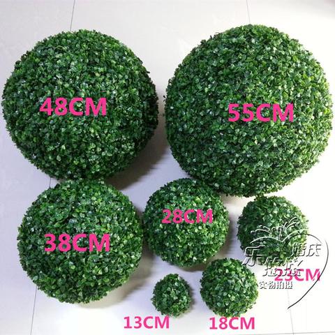 Boule de gazon vert en plastique, plante décorative de fête, décoration de jardin, décoration de mariage, fleurs artificielles, boule de bricolage ► Photo 1/6