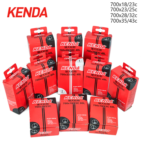 KENDA vélo pneu chambre à air 700C 700 * 18-23C 700 * 23-25C 700 * 28-32C 700 * 35-43C Presta FV vélo de route chambre à air vélo accessoires ► Photo 1/6