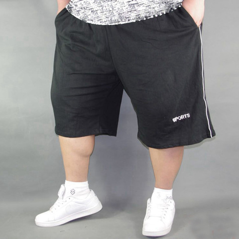 Hommes short de grande taille grande taille 8XL 9XL 10XL taille 142cm été grand élastique sport décontracté ample grande taille 58 noir shorts ► Photo 1/6