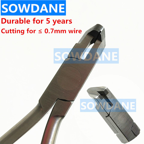 Pince de coupe d'extrémité distale de fil orthodontique dentaire à longue poignée TC coupe d'insertion 1/3 pince de coupe dentaire d'instrument de support de Goden ► Photo 1/6