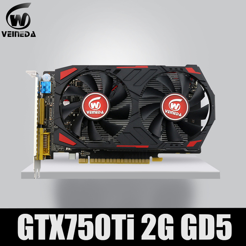 Veineda Vidéo Carte D'origine GPU GTX750Ti 2 GB GDDR5 Graphiques Cartes InstantKill R7 350, HD6850 pour nVIDIA Geforce jeux ► Photo 1/5