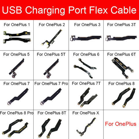Câble de chargement USB pour Oneplus 1 + 1 2X3 3T 5 5T 6 6T 7 78 8T pro USB chargeur Port connecteur câble de remplacement réparation ► Photo 1/6