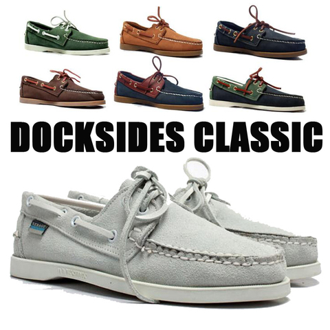 Mocassins en cuir véritable pour hommes, chaussure bateau classique, plats de marque au Design de Docksides, pour hommes et femmes 2022A015 ► Photo 1/6