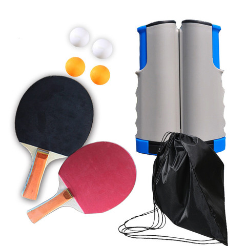 Ensemble de 4 raquettes de Tennis de Table portables, en plastique robuste, télescopique ► Photo 1/6