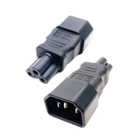 Adaptateur d'alimentation universel IEC 320 C14 à C5, convertisseur C5 à C14 AC, prise de courant à 3 broches, connecteur IEC320 C14, 1 pièce ► Photo 1/6