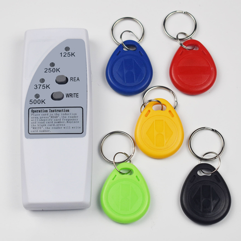 Lecteur de carte Rfid portable écrivain 125KHz copieur duplicateur étiquettes d'identification programmeur avec indicateur de lumière EM4305 T5577 porte-clés ► Photo 1/6