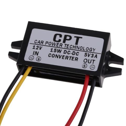 1Pc universel cc à cc convertisseur régulateur 12V à 5V 3A 15W écran Led de voiture alimentation CPT-UL-1 voiture accessoires électroniques ► Photo 1/6