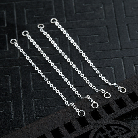 100% 925 En Argent Sterling Chaînes D'extension 2 3 4 5 6 7 9 10cm Argent Connecteur Lien Chaîne bricolage Boucle D'oreille Constatations De Fabrication De Bijoux ► Photo 1/4