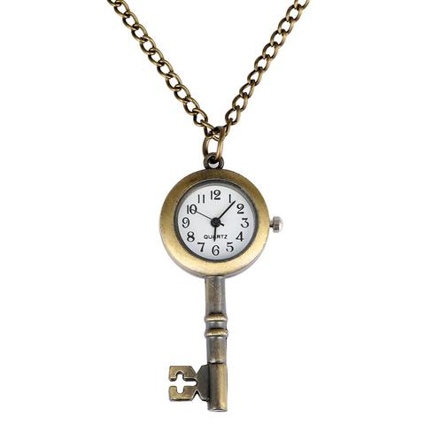 Montre de poche à Quartz, jolie voiture, T-shirt, serrure à clé, en forme de machine à coudre, rétro, montre en Bronze, cadeau pour garçons et filles enfants ► Photo 1/5