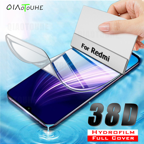 Film Hydrogel 38D à couverture complète, protecteur d'écran, pas en verre, pour Xiaomi Redmi Note 8 7 6 5 Pro K20 K30 Pro 8 6A 7A ► Photo 1/6