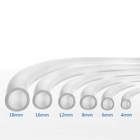1 mètre, tuyau en silicone transparent, tuyau flexible en caoutchouc, tuyau en PVC, diamètre 4, 6, 8 10 12 14 16 18mm ► Photo 1/6