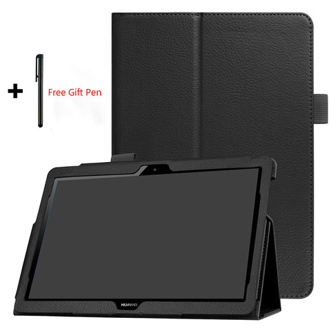 Coque à rabat en cuir PU avec support, pour tablette Huawei MediaPad T5 10 AGS2-W09/L09/L03 10.1, T5 9.6 ► Photo 1/6