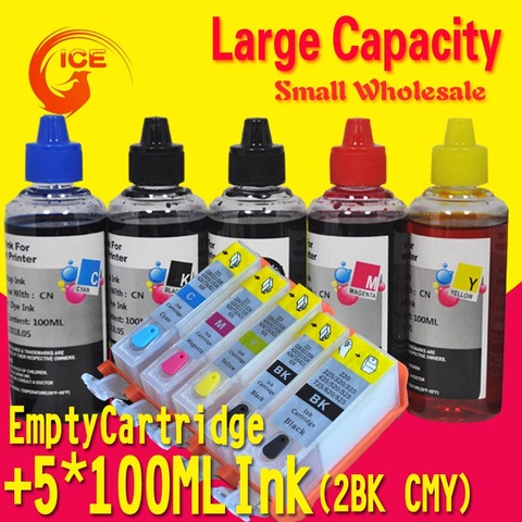 Cartouches d'encre rechargeables pour imprimante Canon, pour modèles MG5140, MG5240, MG5340, MG 5140, MG 5240, 5340, PGI425, PGI-425 ► Photo 1/6