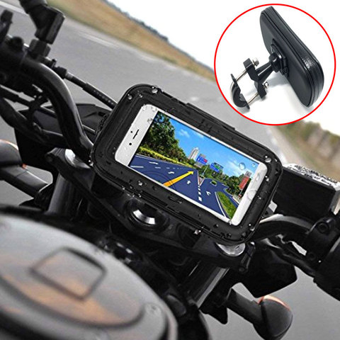 Sac de Support de téléphone de moto étanche pour iphone Samsung Smartphone Support Mobile Support de vélo guidon Support de sac de téléphone ► Photo 1/6