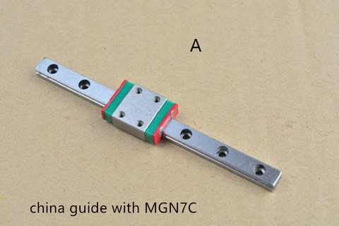 MR7 – guide linéaire MGN7 longueur 150mm avec rail de roulement de bloc MGN7C ou MGN7H 7mm ► Photo 1/4