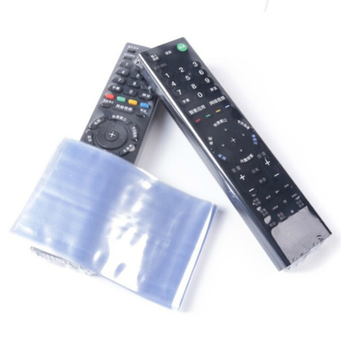 10 pièces/lot Transparent TV télécommande housse climatisation à distance étui de protection anti-poussière sac 6/8*25cm ► Photo 1/4