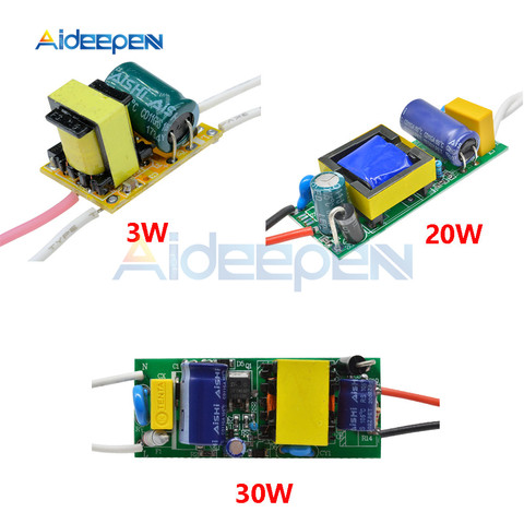 3W 20W 30W 100mA 600mA 900mA 12V 15V 24V LED conducteur courant Constant transformateur de lumière ca 85-265V tension d'entrée pour lampe à LED bricolage ► Photo 1/6