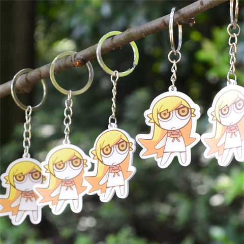 Porte-clés en acrylique de dessin animé Oshino Shinobu, sangle de sac, accessoires de Cosplay suspendus, pendentif, cadeaux de noël, nouveau, 1 pièces ► Photo 1/5