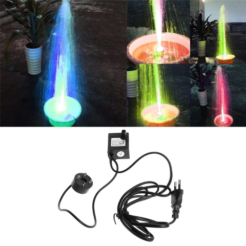 Pompe à eau Submersible 220V 3W, LED pour Aquarium, fontaine, étang, prise ue pour aquariums, outil de croissance des plantes ► Photo 1/6