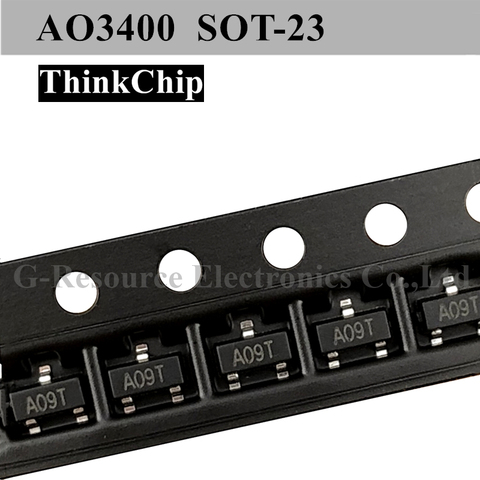 (100 pièces) AO3400 /AO3400A /3400 A09T SOT-23 Transistor à effet de champ SMD n-channel MOS-FET nouveau original ► Photo 1/5