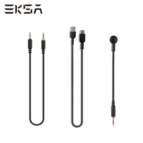 EKSA – câble Audio 3.5mm/son Surround 7.1, câble USB Type C/Microphone antibruit pour casque Gaming E900 Pro ► Photo 1/6