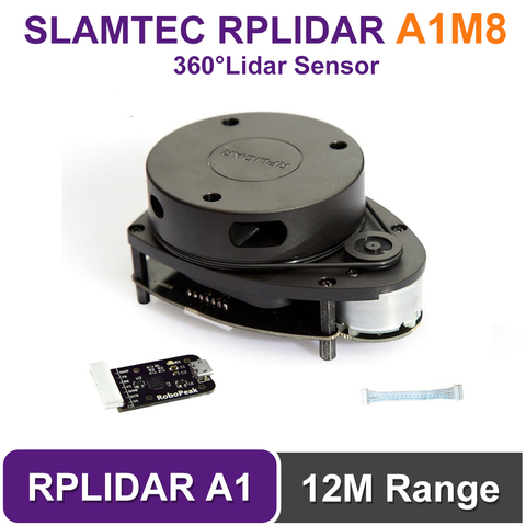 Slam tec – RPLIDAR A1 2D, 360 degrés, 12 mètres, rayon de balayage, capteur lidar, pour la navigation des robots et évite les obstacles ► Photo 1/6