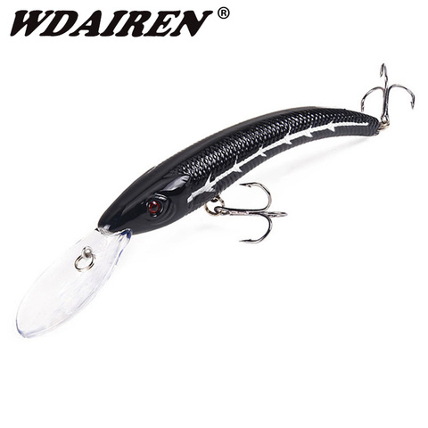 Leurre méné flottant rigide de type wobbler, appât artificiel idéal pour la pêche à la carpe ou au bar, Crankbait, 15.5cm, 16g, 1 unité ► Photo 1/6