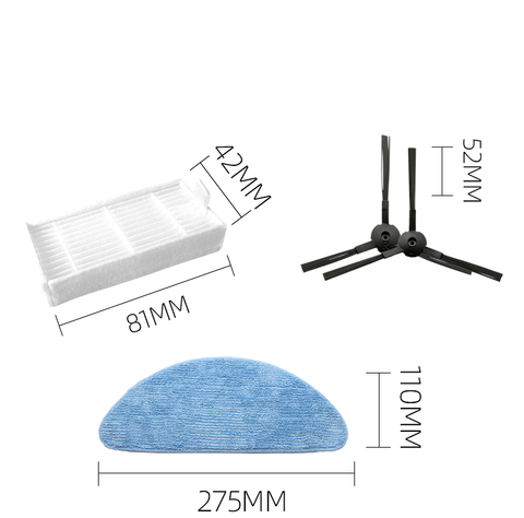 Brosse latérale principale primaire, filtre HEPA, filtre HEPA de remplacement pour aspirateur Robot Chuwi iLife V5s Pro V3 V5 V3s V50 X5 ► Photo 1/5