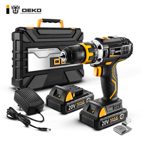 DEKO GCD20DU2 20V MAX perceuse sans fil batterie Lithium-Ion tournevis électrique Mini pilote de puissance vitesse Variable avec lumière LED ► Photo 1/6