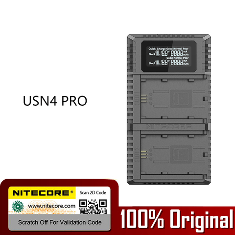 Nitecore – chargeur USB double fente USN4 Pro pour Sony a7 III , a7R III , a9 (ILCE-9), compatible avec les batteries de caméra NP-FZ100 ► Photo 1/4