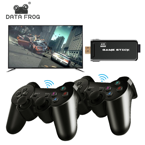 DataFrog – Console de jeux vidéo HD 4K, pour PS1/GBA Classic, rétro TV, plus de 10000 jeux, 2.4 go, Double contrôleur sans fil ► Photo 1/6