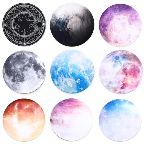 Planet Series tapis de souris tapis en caoutchouc tapis de souris circulaire avec Style terre/vénus/Mars/mercure/Jupiter/pluton/lune arc-en-ciel/lune noire ► Photo 1/6