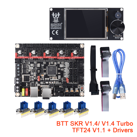 BIGTREETECH – carte de contrôle pour imprimante 3D, écran tactile, pilote SKR V1.4 Turbo et affichage TFT24 V1.1 TMC2208 UART TMC2209, SKR V1.3 PRO ► Photo 1/6