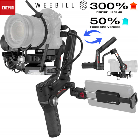 Stabilisateur de cardan Zhiyun Weebill S DSLR pour appareil photo reflex numérique et sans miroir Sony A7M3 A7III A7R3 Nikon Z6 Z7 Panasonic GH5 GH5s Canon ► Photo 1/6