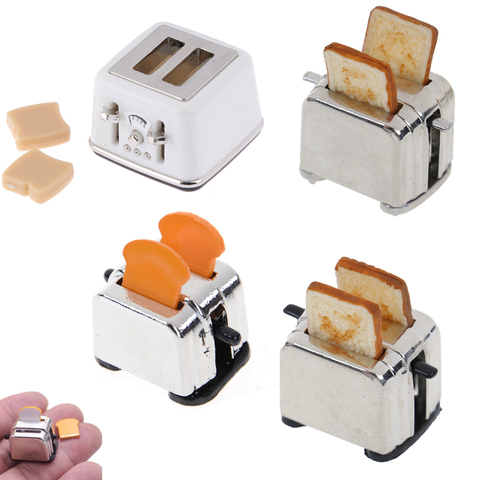 1/12 échelle maison de poupée Machine à pain avec Toast Miniature mignon décorations grille-pain maison de poupée Mini accessoires 4 Styles ► Photo 1/6
