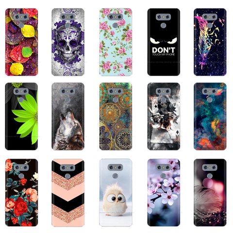 Coque arrière souple antichoc en silicone pour LG, compatible modèles G6, G4, LGG5, 360, motifs fleurs et chats ► Photo 1/6