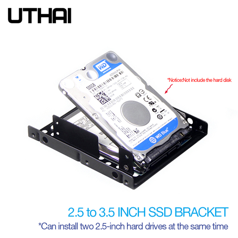 UTHAI G16 support de disque dur Double couche épais 2.5 à 3.5 pouces disque dur baie ordinateur portable/ordinateur portable support de disque SSD ► Photo 1/5