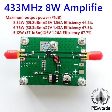 Amplificateur RF HF 433MHz 8W carte amplificateur de puissance amplificateurs haute fréquence amplificateur de puissance numérique ► Photo 1/2