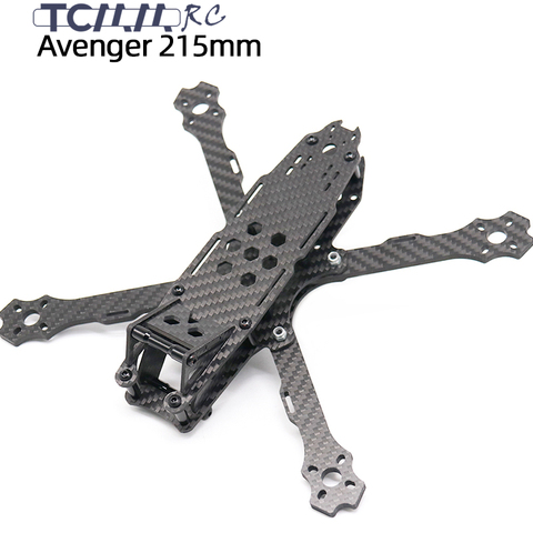 TCMMRC FPV Kit Cadre Vengeur 215 Empattement 220mm 4mm Bras En Fiber De Carbone pour la Course Drone Quadrirotor 5 pouces FPV kit cadre de drone ► Photo 1/6