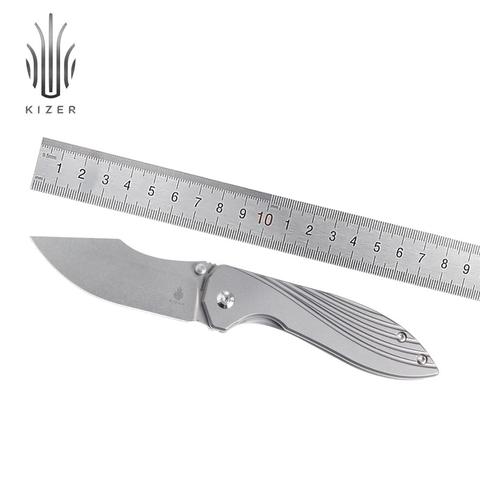 Kizer – couteau EDC KI4548A1 2022, nouveau couteau à roulement à billes en céramique, manche en titane, outils de survie ► Photo 1/6