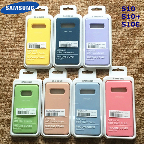 Samsung Silicone couverture souple Silicone liquide bureau Style Original étui pour Galaxy S10 + S10E S10 S20 Plus Ultra avec boîte de vente au détail ► Photo 1/5